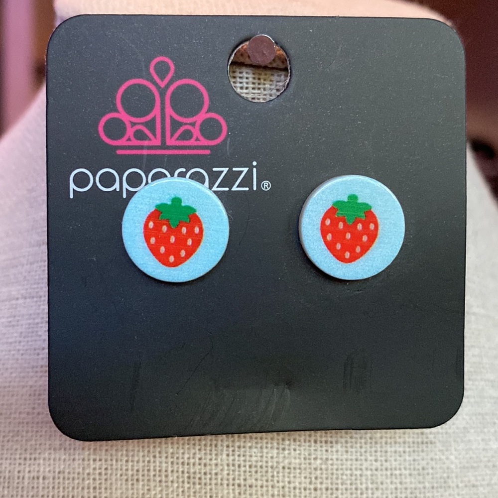 Strawberry Post Back Earrings